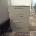 Global Grey 4 Drawer Lateral File Cabinet, 36", Locking Global Grey 4 Drawer Lateral File Cabinet, 36", Locking
